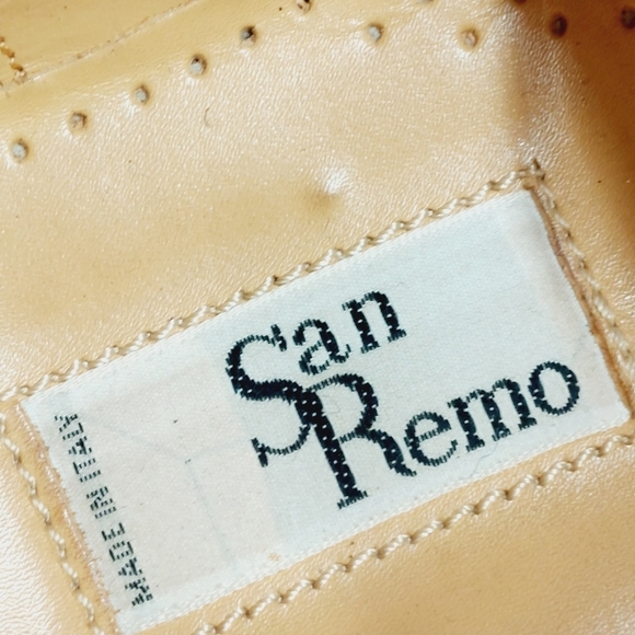 San Remo Brown Leather Lace Up Business Casual Academia Oxford Shoes D754 - Picture 9 of 12